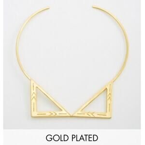 Free People The 2 Bandits Gold Bohemian Step Collar Necklace